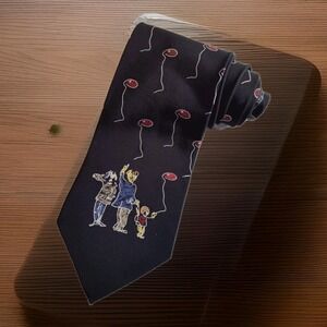 John Lennon Artwork‎ Black "Peace Brother" Tie Silk 58" Balloons Family 1562